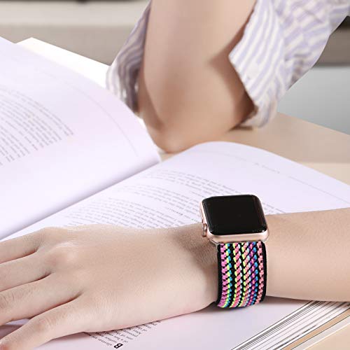Vcegari Stretchy Nylon Solo Loop Compatible With Apple Watch Band 44Mm 42Mm 45Mm 38Mm 40Mm 41Mm 49Mm For Women Men, Adjustable Elastic Sport Straps For Iwatch Series 8 7 6 5 4 3 2 1 Se Ultra #TOP6