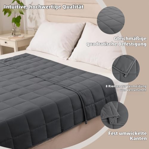 Good Nite Gewichtsdecke nur für Erwachsene 8kg (150x200cm) - Schwere Decke zum Schlafen & Entspannungsdecke - Anti Stress Therapiedecke… – Ansicht 2