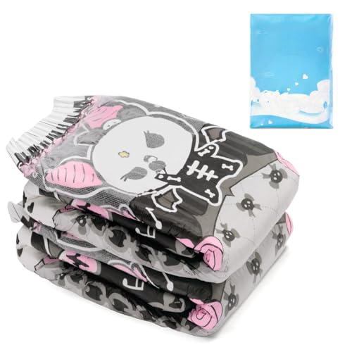 LittleForBig Pañal impreso para adultos ultra absorbente, 7000 ml, 2 piezas, mocoso gótico (L)