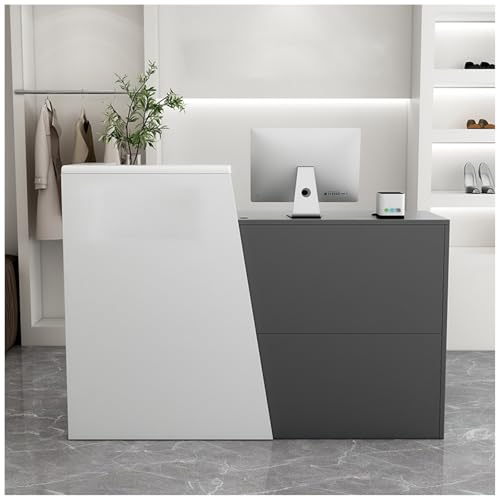 Escritorio moderno con Sto para venta al por menor, mesa de recepción para salones, boutiques y cafeterías, 2100 x 42 x 100 cm, perfecto para áreas de servicio al cliente