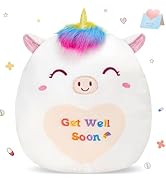 Athoinsu 12" Get Well Soon Unicorn Plush Pillow Soft Sofa Cushion Suishy Plushie Toy Cute Stuffed...