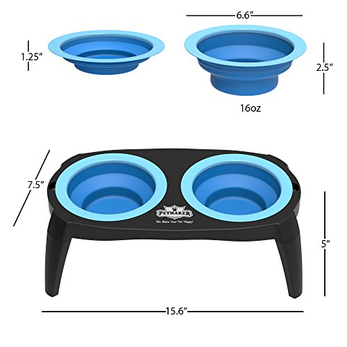 image for Elevated Pet Bowls Collection with Non Slip Stand for Dogs and Cats-Re