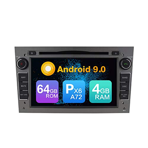Android 10.0 PX6 Cortex A72 64G ROM Autoradio GPS Navigation Radio for OPEL Astra 2004-2009 Antara 2006-2011 Vectra 2005-2008 Corsa 2006-2010 Zafira 2006-2010 Meriva 2006-2008 Vivaro 2006-2010ï¼ˆGreyï¼‰