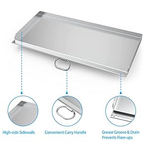 Stanbroil Cast Stainless Steel Replacement Cooking Griddle with Handle for Camp Chef SG60, Fits Camp Chef 14” 2 Burner Stove Cooking System and Other Similar Grills Stanbroil Cast Stainless Steel Replacement Cooking Griddle with Handle for Camp Chef SG60 Fits Camp Chef 14 2 Burner Stove Cooking System and Other Similar Grills