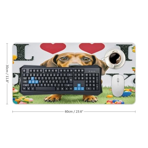 Tapete para escritorio grande I Love My Dog Dachshunds miniatura 2