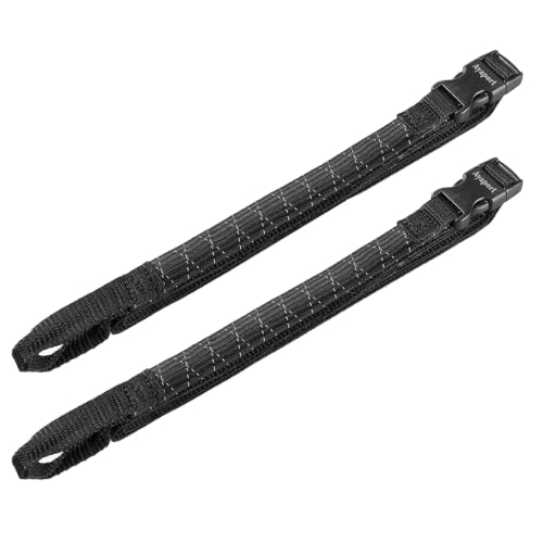 Image of Ayaport Motorcycle Luggage Straps Adjustable Pack Stretch Straps 18 inch-60 inch Black /Reflective for Securing Loads to Motorcycles /Bikes etc. 2Pack