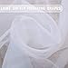 KEQIAOSUOCAI White Sheer Window Scarf Valance Sheer Fabric for Draping Curtain Toppers for Wedding Party Girls Room Bed Canopy Scarves 52 Inches Wide by 216 Inches Long White