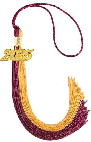 Image of 2025 Tassel Graduation,Maroon and Gold Tassel 2025