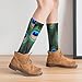 HEBVASS Women's Fashion Compression Socks Peacock, Cute Breathable Long Knee High Socks for Outdoor Running Cycling Hiking Daily Wear