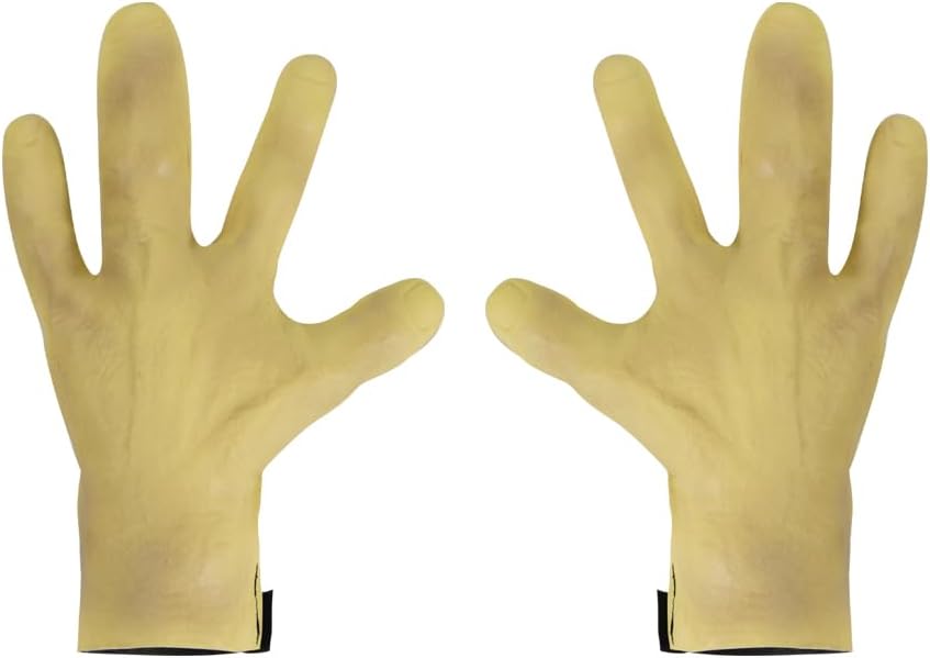 SIQITECHNO Four Fingered Alien Hands Gloves Scary Latex Alien Monster Gloves Realistic Horror Monster Costume Cosplay Gloves image 2