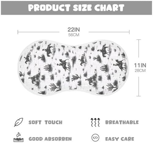 xigua Wild West Cowboys Baby Burp Cloths for Newborn Boys and Girls 4 Pack, Soft & Absorbent Cotton Baby Burp Cloth, Baby Washcloths, Newborn Towel, Burp Rags4