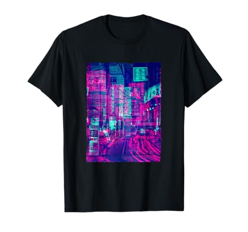 Vaporwave Japanese Streetwear Tokio Japan Glitch Effect Camiseta