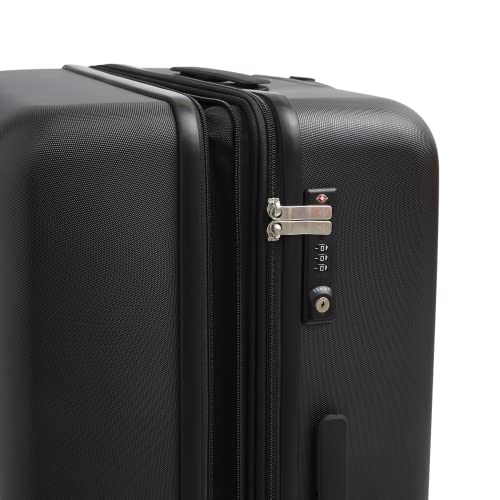 Image of Vera Bradley Women's Hardside Rolling Suitcase Luggage, Black, 22 inch Carry On, 26 inch Check In, & 29 inch Check In