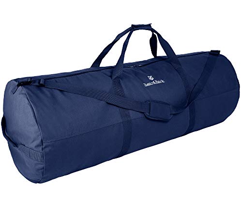 Extremely Large Duffle Bag - Blue 56" X 22"-Inch - 348.8L - Canvas Military and Army Cargo Style Duffel Tote for Men and Women - College Student, Backpacking, X-Large Travel and Storage Shoulder Bag