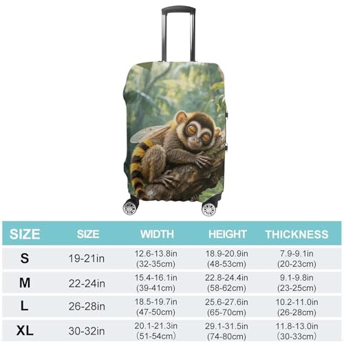 Slow Loris Elastic Luggage Cover Suitcase Protector for 19-32 Inch Suitcases | Universal Stretchable Travel Bag Cover | Anti-Scratch, Washable with Zipper Closure M2