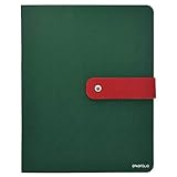 Ring Binder Padfolio with Expanded Document Bag, 3-Ring Binder Portfolio Organizer Business Case wit