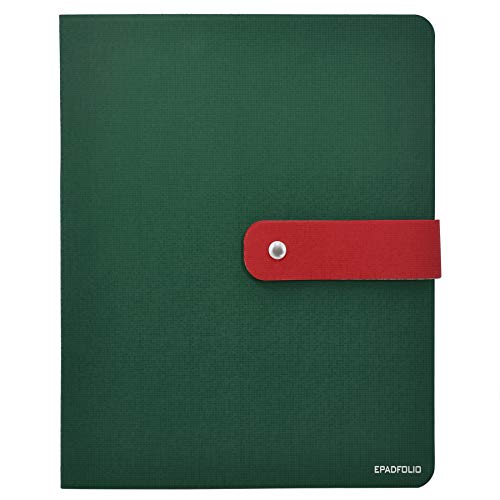 Ring Binder Padfolio With Expanded Document Bag, 3-Ring Binder Portfolio Organizer Business Case With Clipboard (Green) #TOP8
