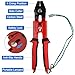 OROOTL Fishing Crimping Tool Kit, Fishing Crimp Pliers with 500pcs Crimp Sleeves Beads Set, Heavy Duty Wire Leader Rope Crimper Tool Wire Cutter Aluminum Copper Loop Sleeves