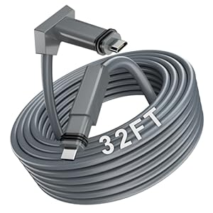 Starlink Kabel 32FT/10M voor Starlink Rechthoekige Satelliet V2, Waterdichte Vervangende Verlengkabel voor Starlink Internet Kit Satelliet V2 met Stabiele en Snelle Verbinding – Grijs