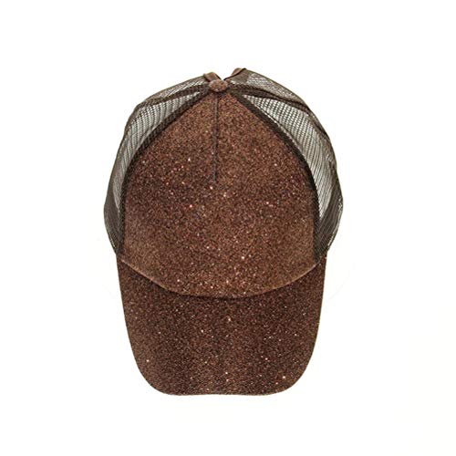 Boné Feminino Brilho Glitter Com Saída Rabo de Cavalo