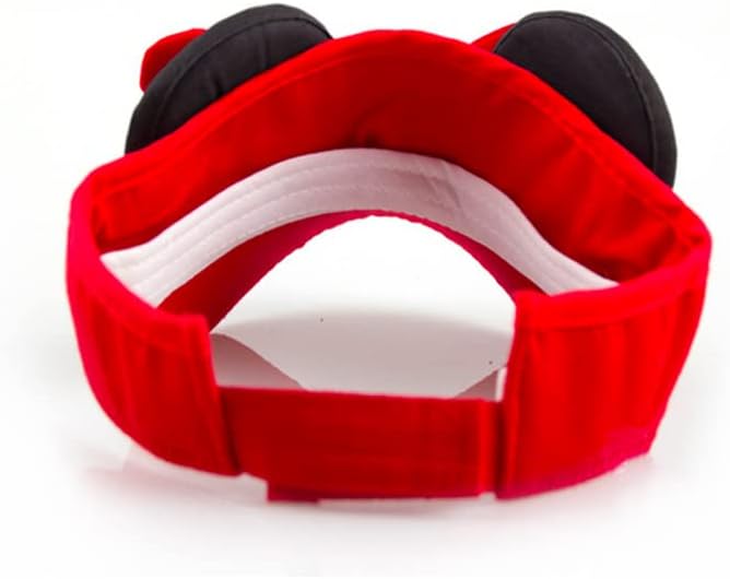 D.O.T Mouse Ear Hat Baby Toddler Girls Sun Visor Hat Adjustable Polka Dots Empty Top Baseball Cap with Bow for Kids Ages 1-5 - Image 7