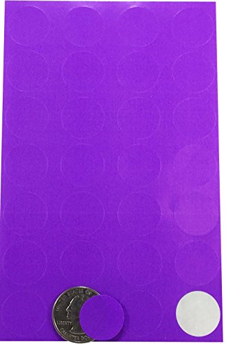Violeta Circulo Punto Pegatinas, 19 mm 3/4 Pulgada Redonda, 10 Hojas de 28 Pegatinas, 280 Etiquetas en Total