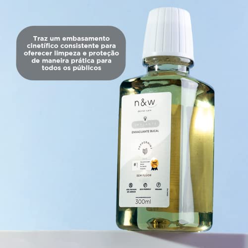 Enxaguante Bucal sem Flúor - limpa e prolonga a qualidade dos implantes - 300ml N&W Dental Care.