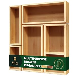 Royal Craft Wood Bambus Schubladenbox 5-teilig