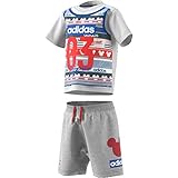 Absolute freedom of movement adidas Kinder Disney Mickey Mouse Summer Set Sport Suit, White/Hi-Res Blue/Vivred, 74