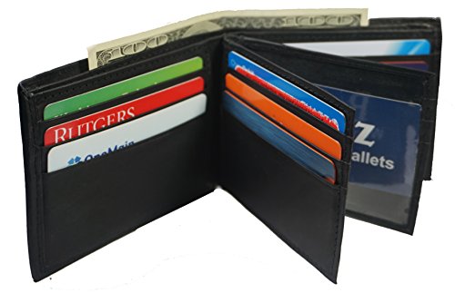Bullz Men's Genuine Leather Multi Pocket Double ID Mens Wallet Bifold2