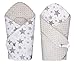 BlueberryShop polar Minky manta reversible para envolver al bebé, Saco de dormir para bebés recién nacidos, Para bebés de 0-3 meses
