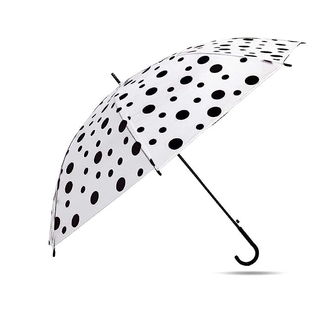 Yorten Transparent Dotted Umbrella, Polka Dots Summer Umbrella for Folding Umbrella for Kids and Adults for School College and Office (Multicolored)