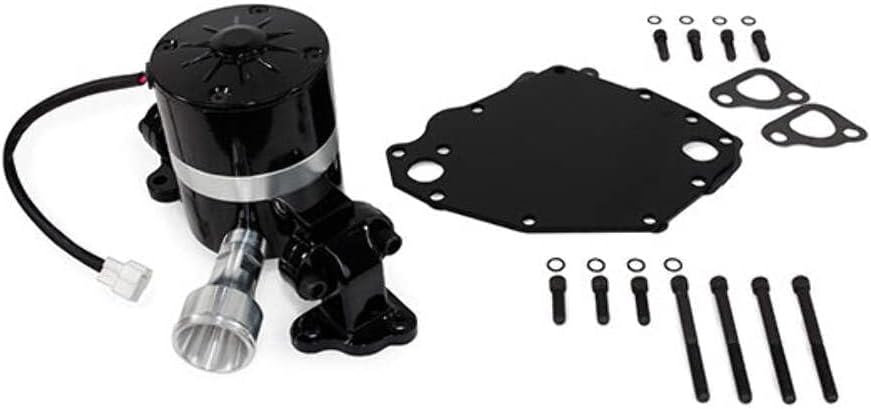 Top Street Performance HC8031BK Black Powder Coat Finish Aluminum Electric Water Pump
