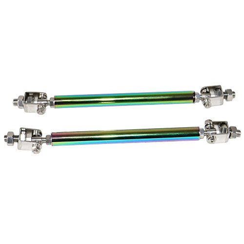 Strut Rods Compatible With Any Car, Neo Adjustable Front Bumper Lip Spoiler Splitter Support 8-2010.6 Inch Stainless Steel By Ikon Motorsports #TOP12