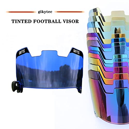 Gikytec Football Visor Football Helmet Visor Scratch Resistant Uv Block Facial Protection Visor For Youth & Adult (Clear Blue) #TOP4