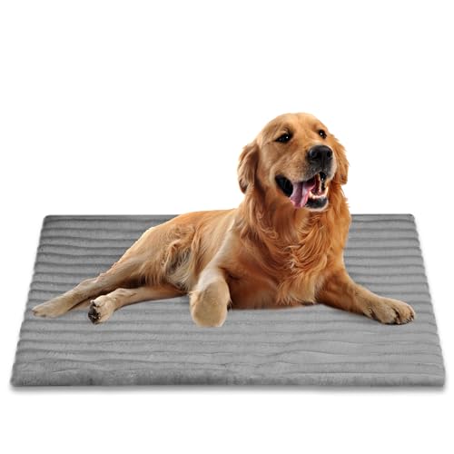 NWK Self Warming Thermal Pet Mat Pad, Self Heating Thermal Cat and Dog Bed Pad, Heated Cat and Dog Blanket, Washable, for Sofa & Crate & Kennel & Car Seat (Misty Gray, L (86cm X 56.5cm))