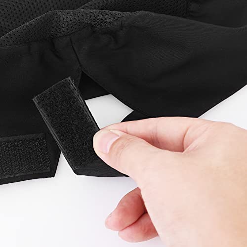 Lusofie 2 szt. Unisex czarny kapelusz szefa kuchni regulowane kuchenne czapki do gotowania z oddychającą górą z siateczki do domu kuchni restauracji, Czarny, rozmiar uniwersalny