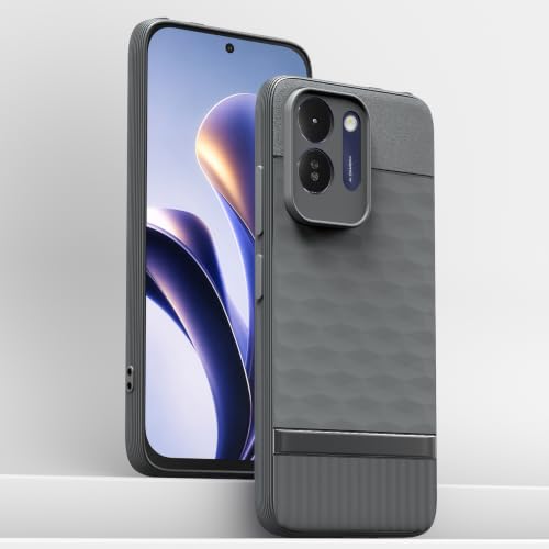 Image of Outlouders Back Cover for Poco M8x 5G | Full Camera Protection | TPU Soft Flexible Shockproof Bumper Case (Grey)