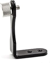 vhbw Universal L-Stativadapter für Ferngläser mit 1/4" Anschluss - Fernglas Stativ-Adapter, Schwarz, Silber