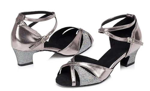Girls Womens Latin Salsa Dance Shoes Glitter Comfortable Wedding Evening Sandals2