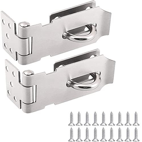 2 Piezas Inoxidable Porta Candados, Candados Con Tornillos, Candado Cierre De Puerta Acero Inoxidable, Para Puertas De Cobertizo, Muebles, Cajones, Armarios, Pastos, Etc Cover