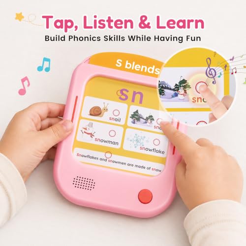 JoyCat Phonics Learning Tablet, Learn to Read with 156 Pages Talking Flash Cards, Digraphs CVC Blends Long Vowel Sounds Phonics Games, Progressive Educational Toy, Gift for Boys Girls Ages 3-8 - Image 4