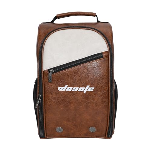 RNXRZANK Shoe Carrier Bag for Golf with Zipper, Ideal for Sports and Outdoor Activities, Brown