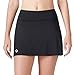 NAVISKIN Falda Pantalón Deportiva de Tenis Golf para Mujer Skorts Casuales con Bolsillos para Correr Entrenamiento Pilates Fitness Elástica Transpirable Negro XXL