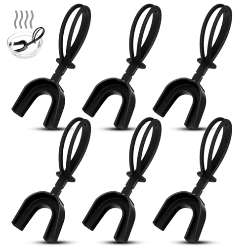 Dunzy 10 Pcs Strapped Mouth Guard Sports Moldable Strap Mouth Guard Football Mouthguard Adult Youth...