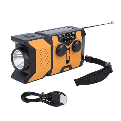 Radio météo d'urgence solaire AM FM WB avec batterie externe 2000 mAh Fafeicy