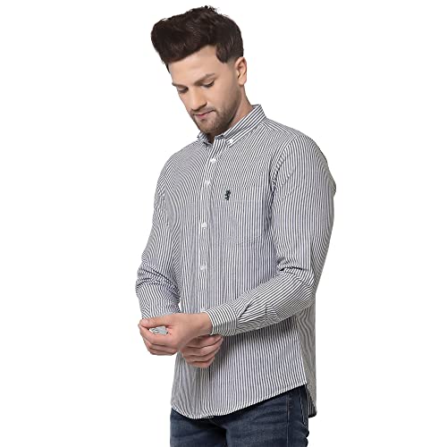 Image of Red Tape Regular Fit Striped Cotton Shirt for Men | Classic & Comfortable