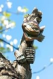 Garden Mile Adornos de jardín de duendes de elfo para árbol de duende para exteriores, estatuas y esculturas montadas en la pared
