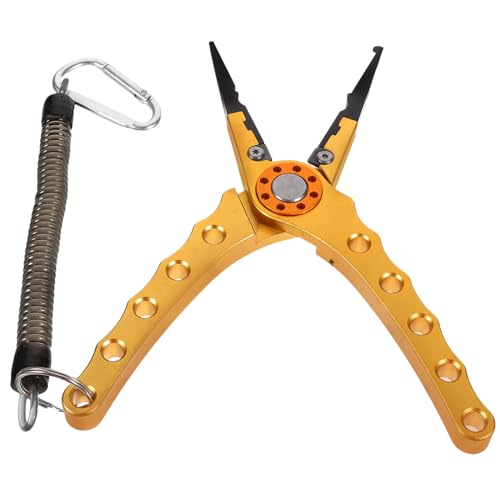 TOYANDONA Alicates De Pesca CNC De Aleación De Aluminio Pinzas para Señuelos De Pesca Alicates Cortadores De Alambre Cortador De Línea para Río o con Cordón Antipérdida