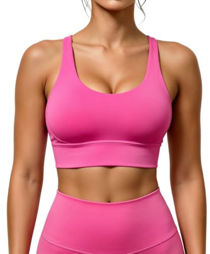 Image of Grace Form Sports Bra for Women Strappy Medium Support Push Up Padded Sports Bra for Running Workout Bra Yoga Bra